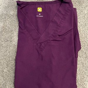 Women’s Scrub Set Wonderwink Eggplant Medium